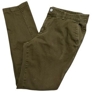 Spoke London Men’s Size 36 x 33 Olive Army Green Cotton Twill Tapered Pants